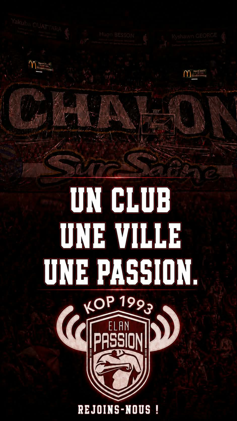 Visuel Un club, une ville, une passion — Kop 1993 Élan Passion